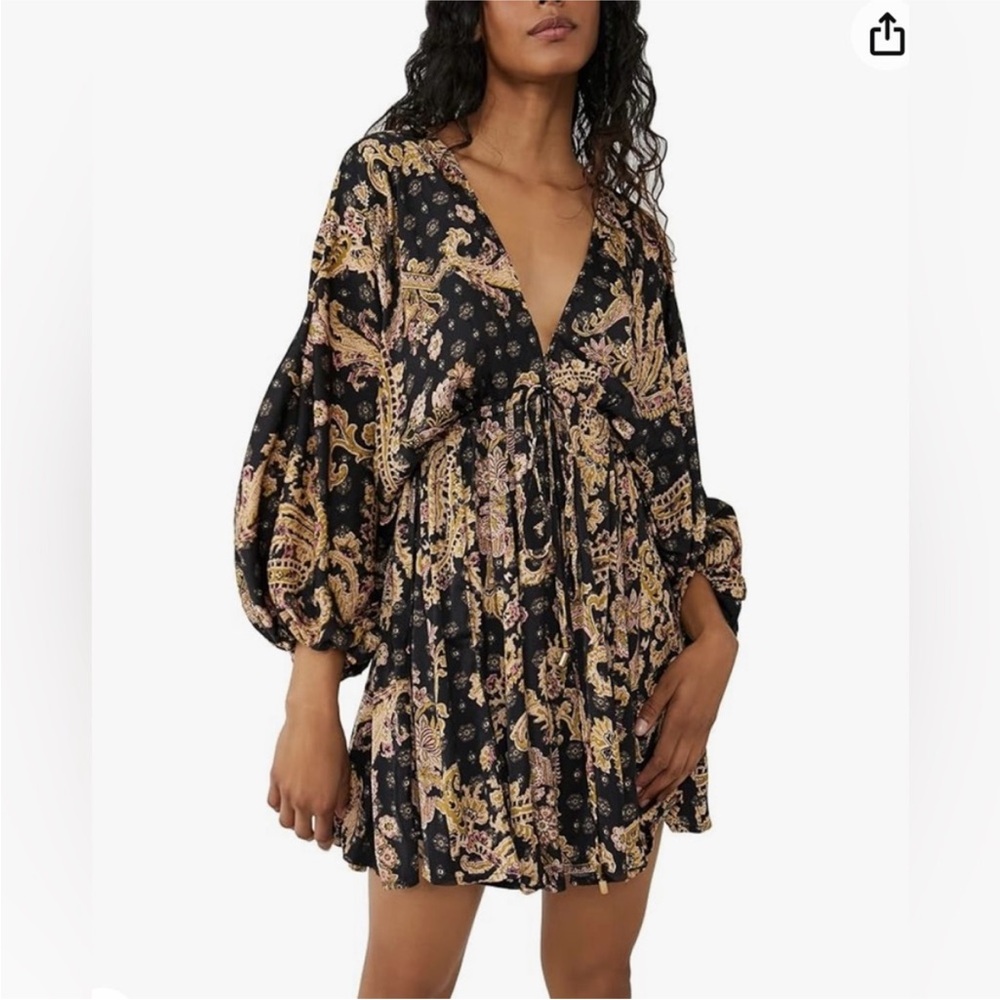Free People Printed Arzel Mini Dress Small